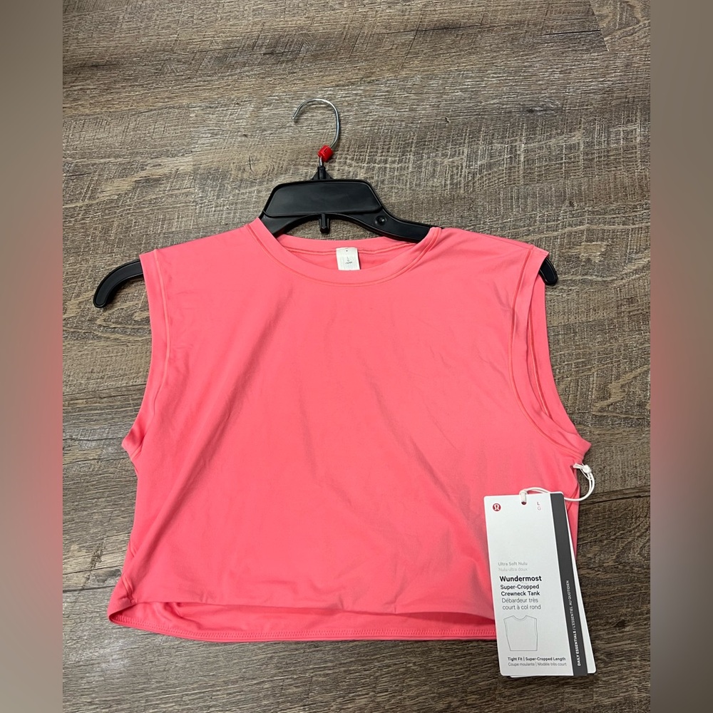 Lululemon Wundermost Super-Cropped Crewneck Tank Large SAKP